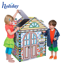 La mayoría de los niños creativos populares tren de cartón playhouse